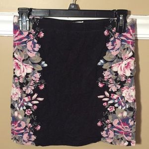 floral mini skirt